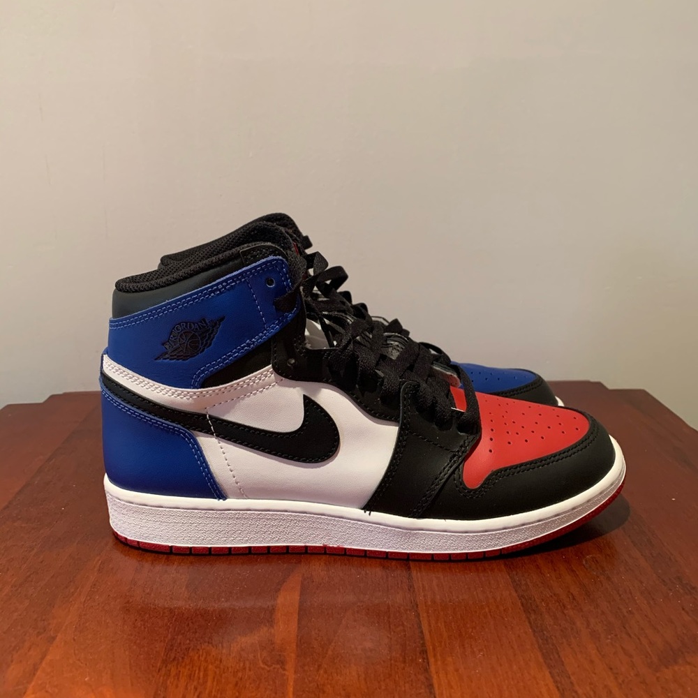 Jordan 1 High Top Sneakers Blue Red Black White